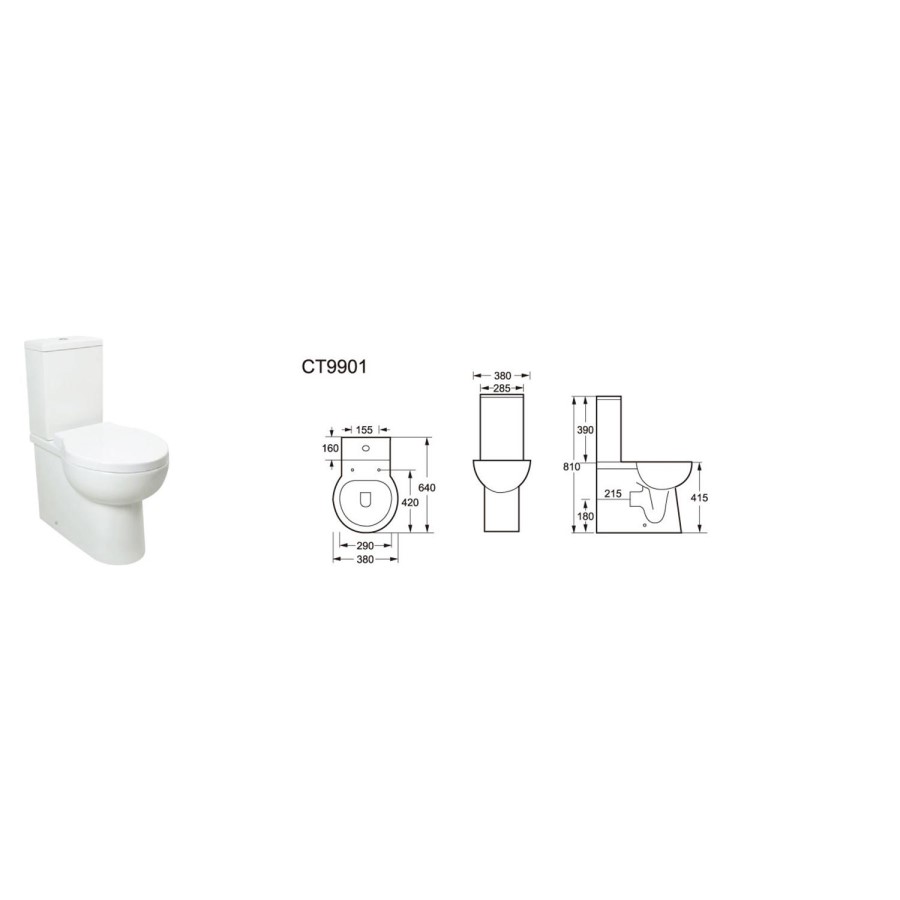 Anise Toilet & Basin Bathroom Suite