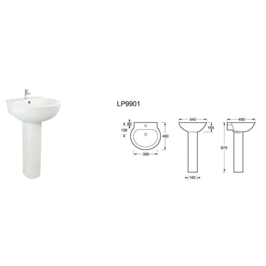 Anise Toilet & Basin Bathroom Suite
