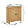 Small Corner Shoe Cabinet in Solid Oak Wood - 15 Pairs