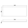 1200mm Beige Freestanding Double Countertop Vanity Unit with Basin and Wood Worktop - Windsor