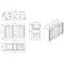 1200mm Blue Freestanding Double Vanity Unit with Basin - Windsor