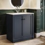 800mm Blue Freestanding Vanity Unit with Basin - Windsor