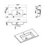 800mm Blue Freestanding Vanity Unit with Basin - Windsor