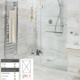 1600x900mm Wet Room Tileable Shower Tray with Wet Room Install & Square Centre Waste Drainage Kit