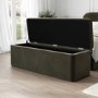 Khaki Green Velvet Super King Ottoman Bed Frame with Blanket Box - Zara