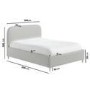 Grey Fabric Double Bed Frame with Blanket Box - Zara