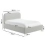 Grey Upholstered King Size Bed Frame with Blanket Box - Zara