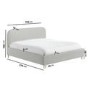 Grey Fabric Super King Bed Frame with Blanket Box - Zara