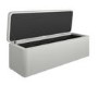 Grey Fabric Super King Bed Frame with Blanket Box - Zara