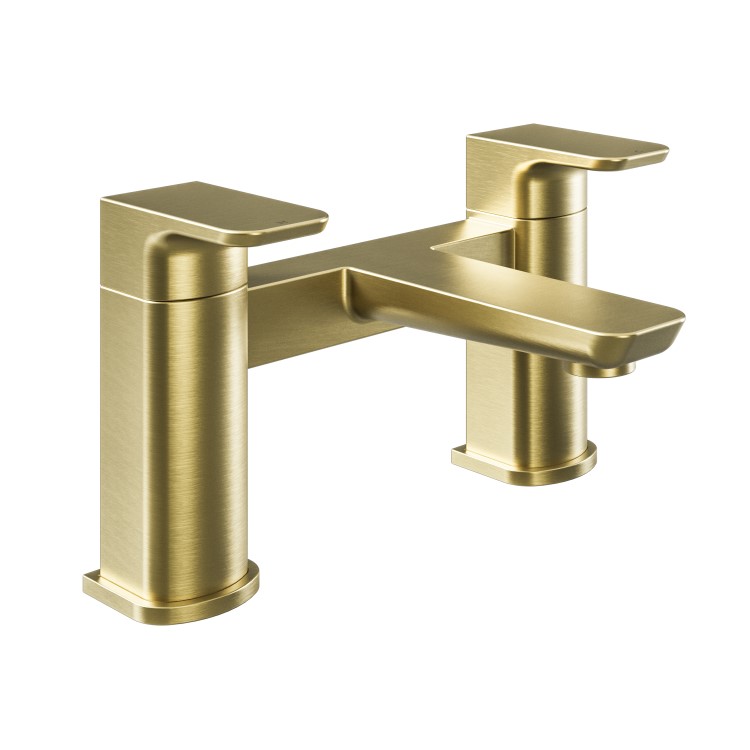 Zana Brushed Brass Basin Mixer Tap & Bath Filler Tap Pack