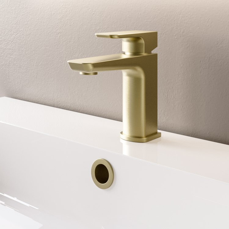 Zana Brushed Brass Basin Mixer Tap & Bath Filler Tap Pack