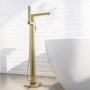 Brushed Brass Freestanding Bath Shower Mixer - Zana