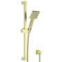 Brushed Brass Dual Outlet Wall Mounted Thermostatic Mixer Shower with Hand Shower - Zana