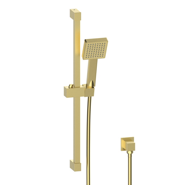 Brushed Brass Single Outlet Thermostatic Mixer Shower Set With Hand Shower- Zana