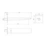 Chrome Bath Filler Spout Thermostatic Mixer Shower Set - Zana
