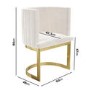 Light Grey Velvet Cantilever Accent Chair with Gold Legs - Zelena