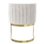 Light Grey Velvet Cantilever Accent Chair with Gold Legs - Zelena