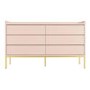 Kids Pink Chest of 6 Drawers - Zion