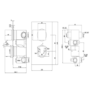 Black 2 Outlet Thermostatic Bath Mixer Shower Set With Hand Shower and Bath Filler Spout - Zana