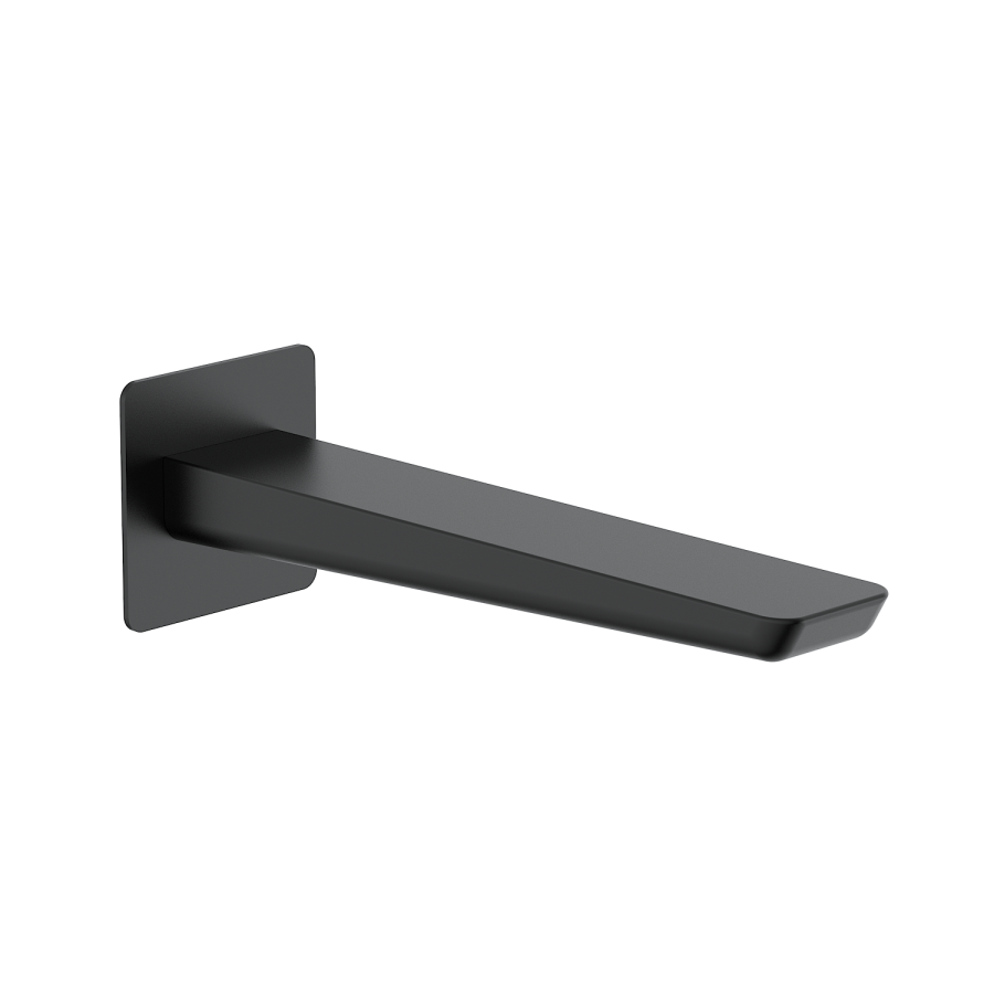 Matt Black Wall Mounted Bath Spout - Zana