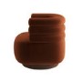 Burnt Orange Velvet Modern Swivel Armchair - Zora