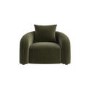 Modern Green Velvet Armchair with Cushion - Zuri