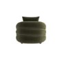 Modern Green Velvet Armchair with Cushion - Zuri