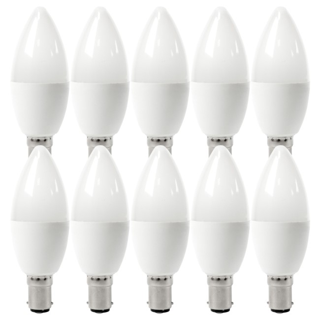 electriQ Smart dimmable colour Wifi Bulb with B15 bayonet ending - Alexa & Google Home compatible - 10 Pack