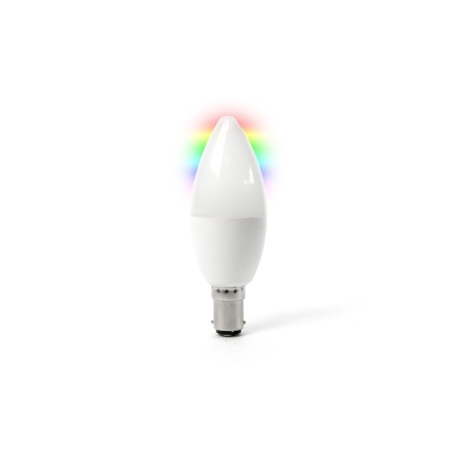 electriQ Smart dimmable colour Wifi Bulb with B15 bayonet ending - Alexa & Google Home compatible - 10 Pack