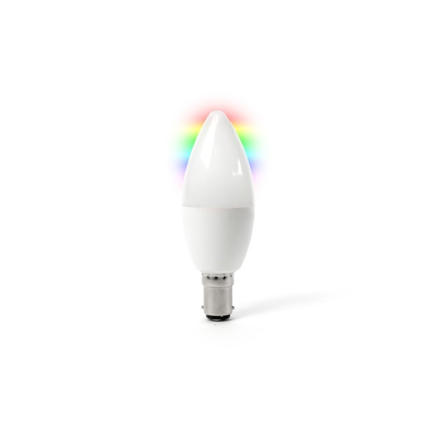 electriQ Smart dimmable colour Wifi Bulb with B15 bayonet ending - Alexa & Google Home compatible - 10 Pack