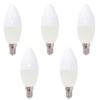 electriQ Smart dimmable colour Wifi Bulb with E14 screw ending - Alexa & Google Home compatible - 5 Pack
