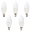 electriQ Smart dimmable colour Wifi Bulb with E14 screw ending - Alexa &amp; Google Home compatible - 5 Pack