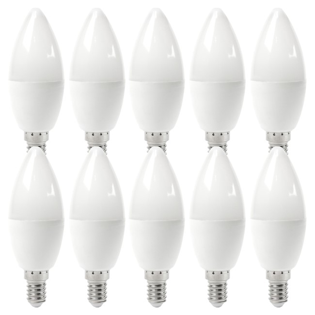 electriQ Smart dimmable colour Wifi Bulb with E14 screw ending - Alexa & Google Home compatible - 10 Pack