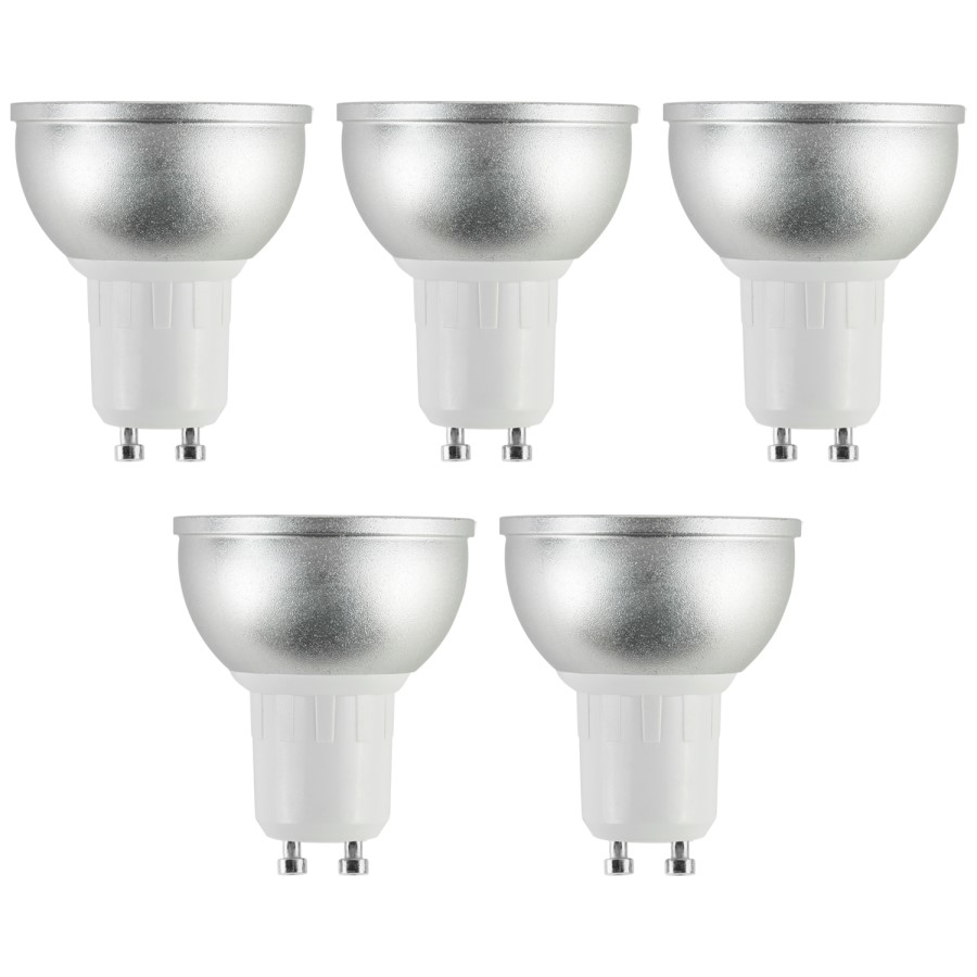 electriQ Smart dimmable colour Wifi Bulb with GU10 short spotlight fitting - 5 Pack