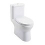GRADE A1 - Rimless Close Coupled Toilet with Soft Close Seat