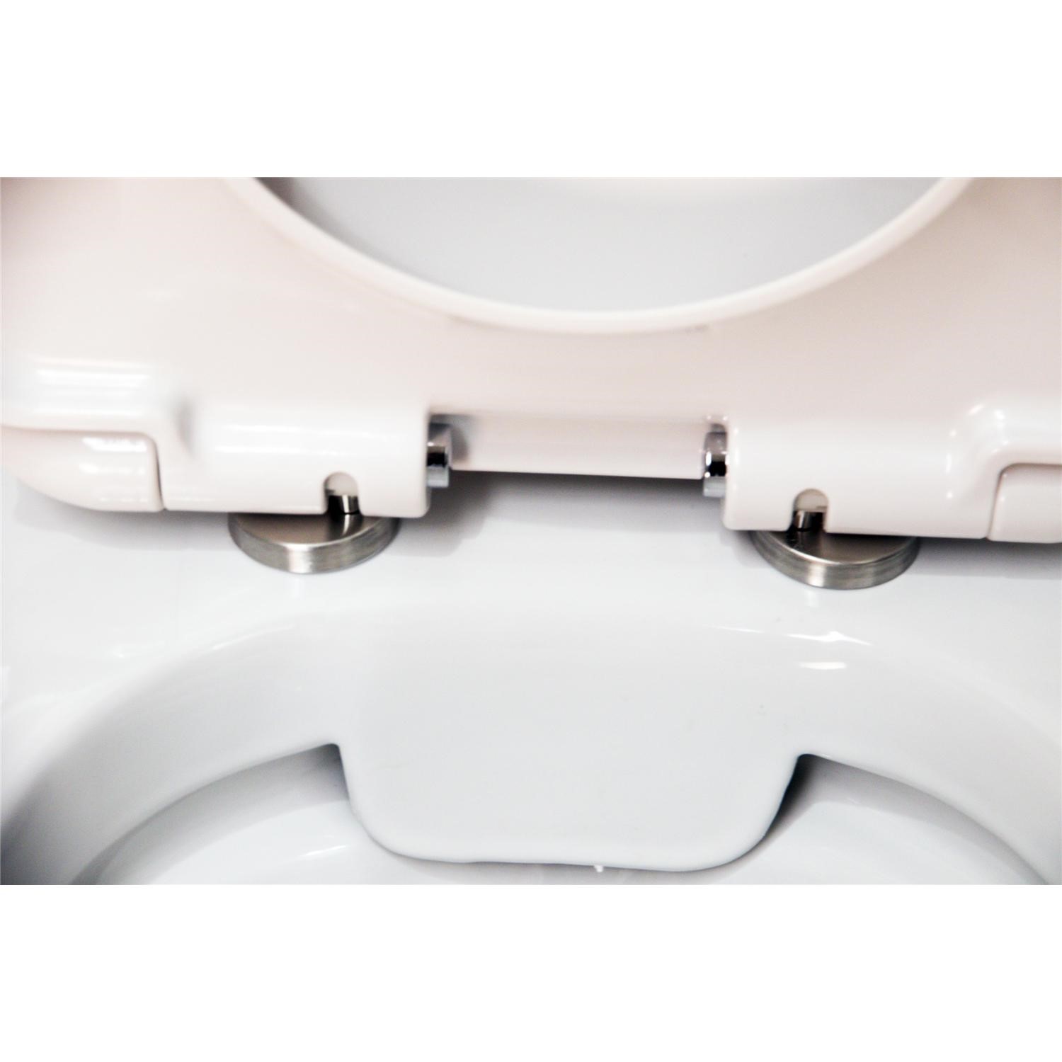 GRADE A1 - Rimless Close Coupled Toilet with Soft Close Seat - Furniture123