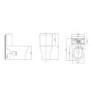 GRADE A1 - Rimless Close Coupled Toilet with Soft Close Seat
