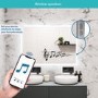 Rectangular Heated Bathroom Mirror with Lights Shaver Socket & Built in Wireless Speaker - 800 x 600mm - Divine
