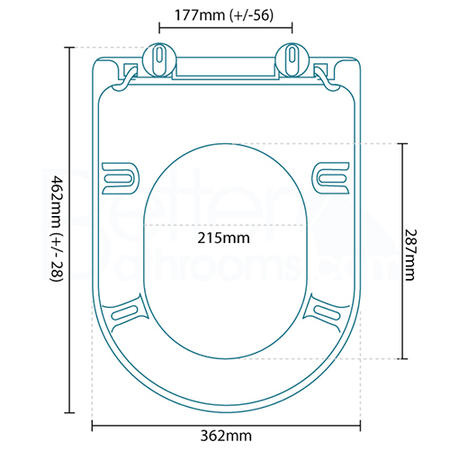 GRADE A1 - Carina Deluxe Heavyweight Soft Close Toilet Seat