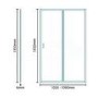 Sliding Shower Door 1100mm - 6mm Glass - Aquafloe Range