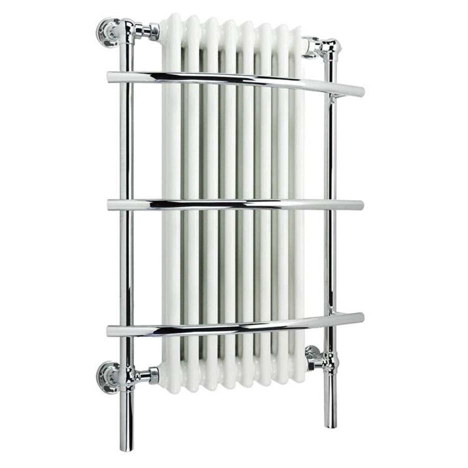 Column Radiator Chrome White Chrome Traditional Wall Hung Towel Radiator - 1000 x 630 x 230mm ...
