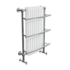 White Chrome Traditional Wall Hung Towel Radiator - 1000 x 630 x 230mm