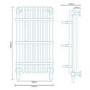 GRADE A2 - Huntington Wall Hung Traditional Bathroom Towel Radiator - 1000 x 630mm