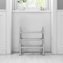 Chrome Traditional Floorstanding Towel Radiator - 683 x 228 x 778mm