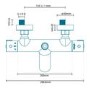 Deluxe Wall Mounted Bath Shower Mixer with Top Outlet - Peru Range