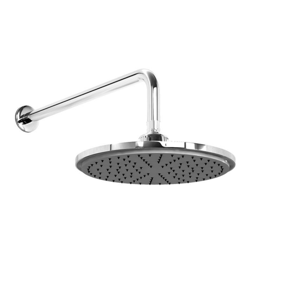GRADE A1 - Round 200mm Rain Shower Head & Wall Arm