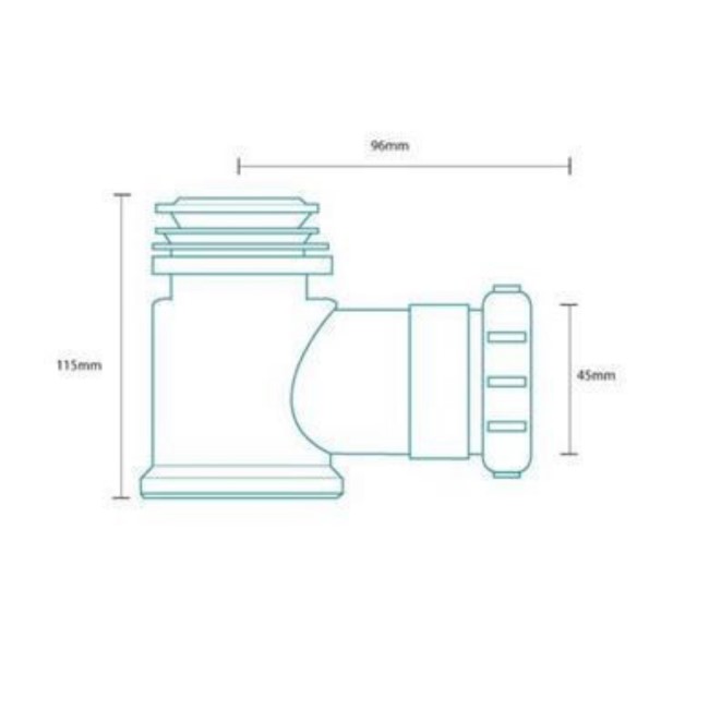 50mm Shower Enclosure Tray Waste & Trap - Mx