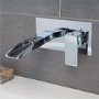 Wall Mounted Chrome Mono Waterfall Basin Mixer Tap - Tabor