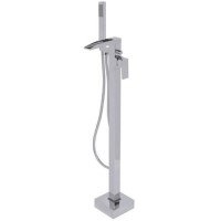 Chrome Waterfall Freestanding Bath Shower Mixer Tap - Tabor Chrome Waterfall Freestanding Bath Shower Mixer Tap - Tabor