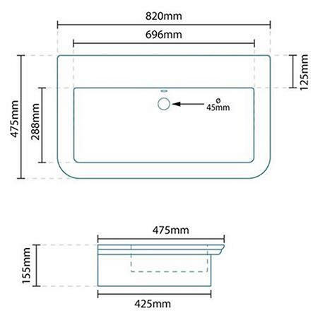 820mm Large Countertop Basin - Debonair Range